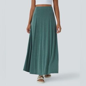 HALARA Women's Maxi Skirt in Deep Green